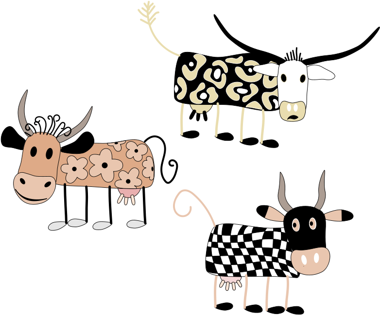 Farm Clip Art Download - Custom Cartoon Cow Shower Curtain (800x666)