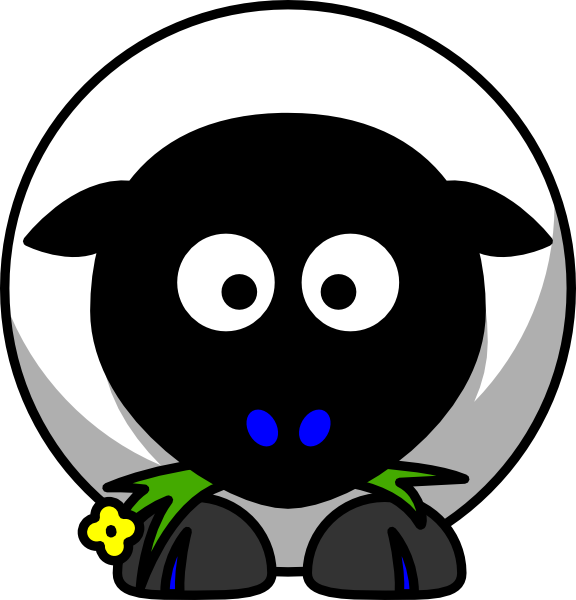 Cartoon Sheep Clipart (576x600)
