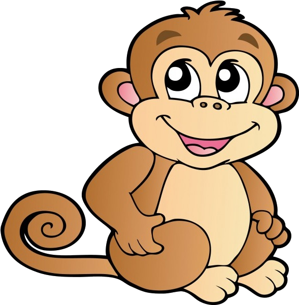 Funny Baby Monkeys Cartoon Clip Art Images On A Transparent - Cartoon Picture Of Monkey (600x600)