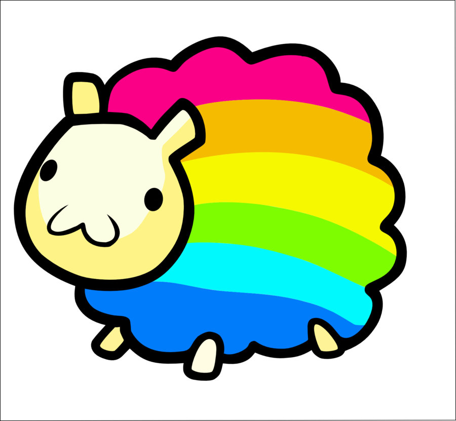 More Like Rainbow Sheep By Loletabittersweet - Rainbow Sheep (900x831)