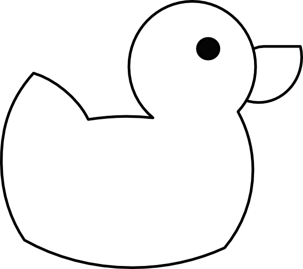 Thin Clip Art At Clipart Library - Rubber Ducky W Outline (600x532)