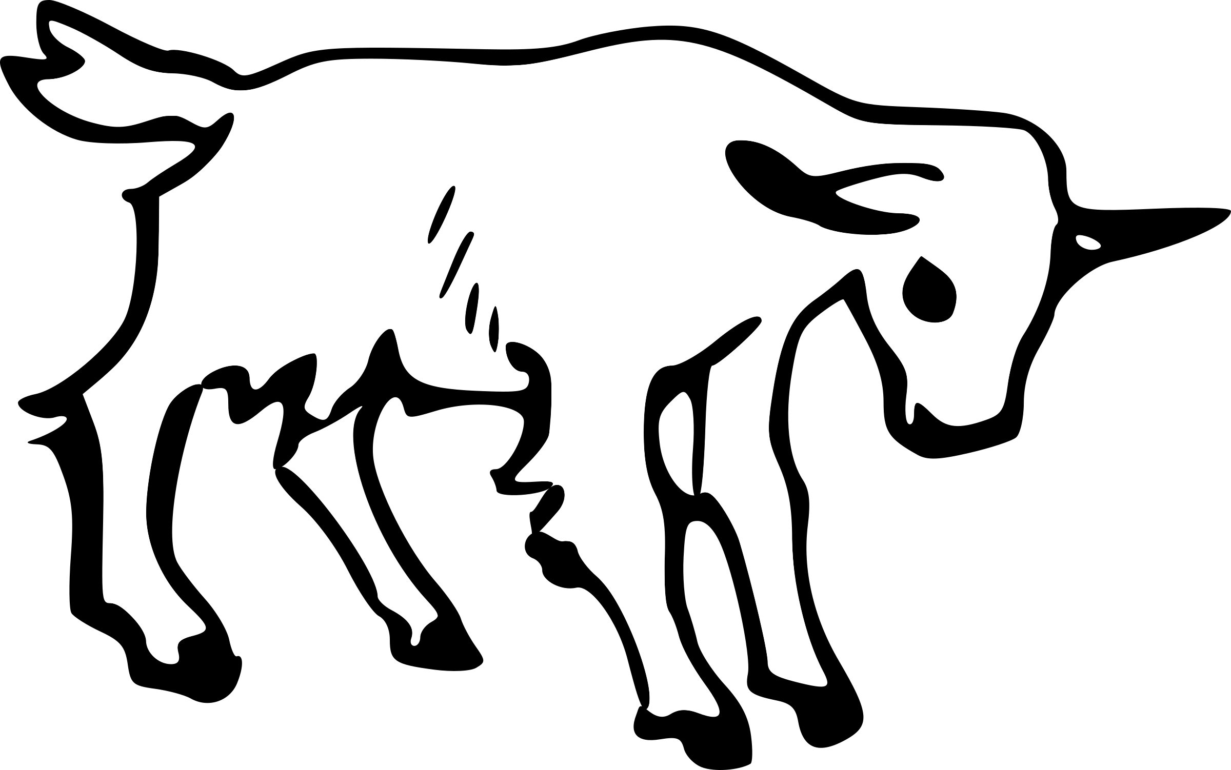 Goat With White Fill - Outline Of A Goat (2400x1502)