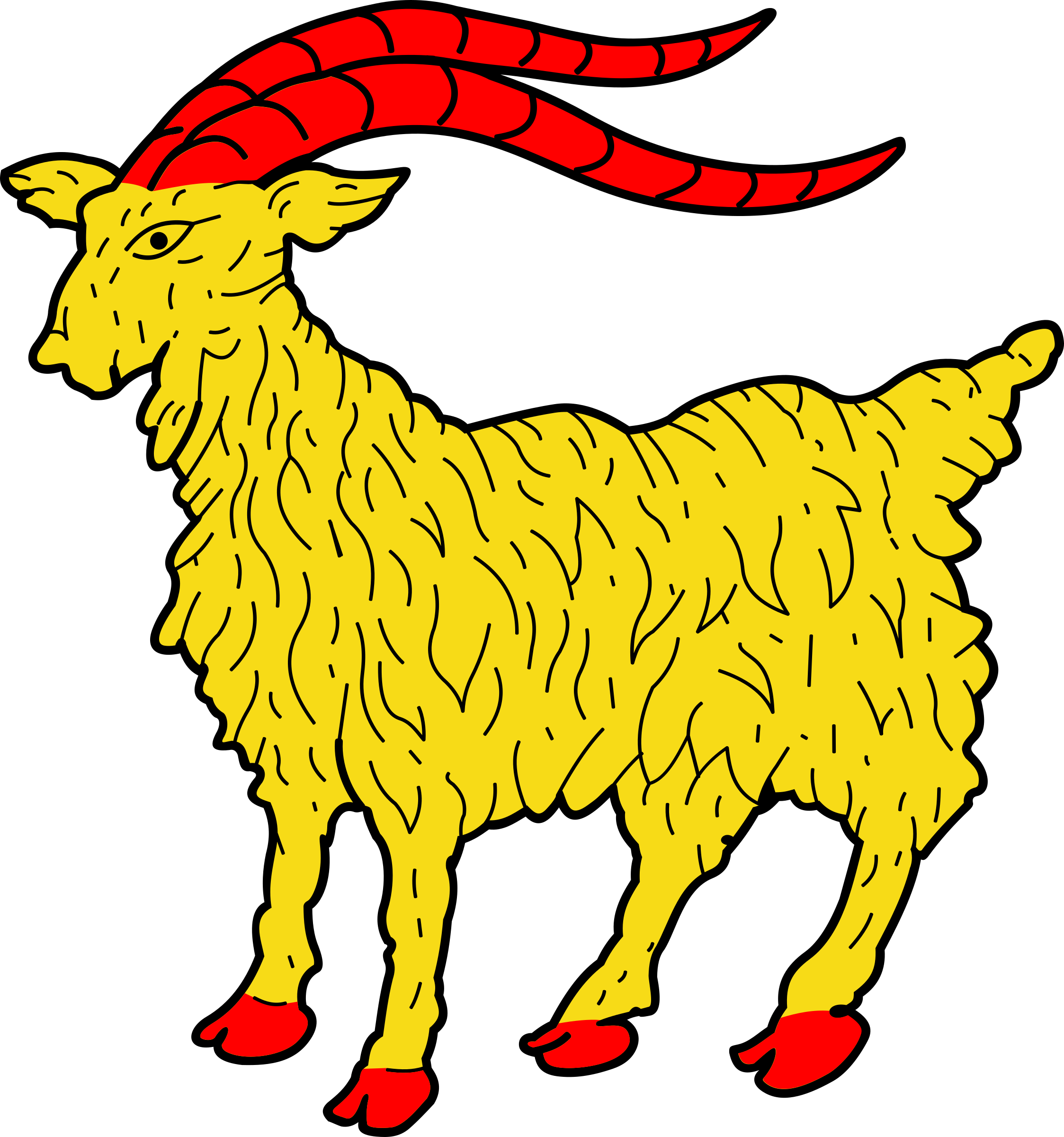 Goat 2 - Croatia Clipart (2247x2400)