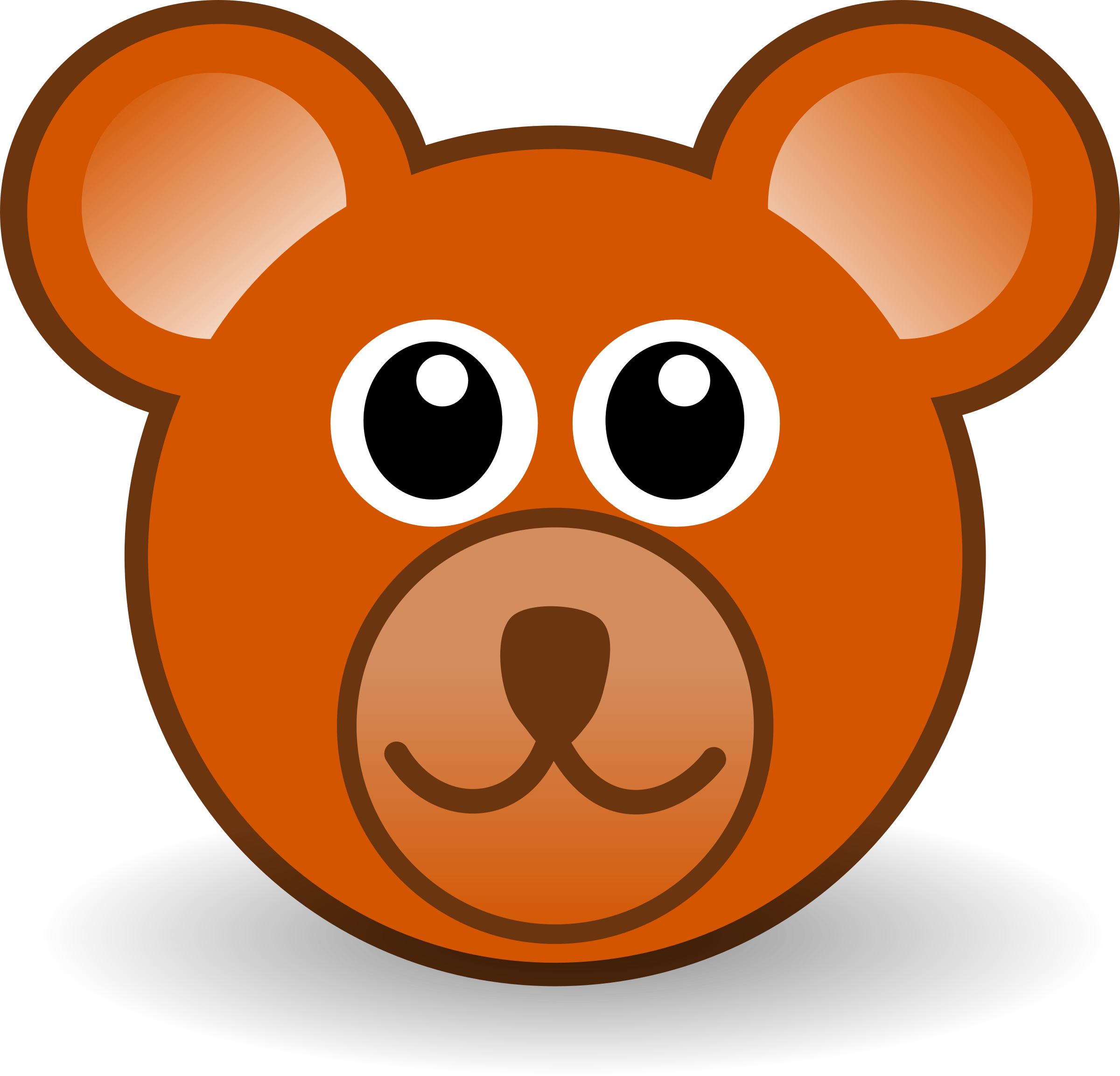 Stuffed Animal Clipart Funny Cartoon - Teddy Bear Face Clip Art (2400x2307)
