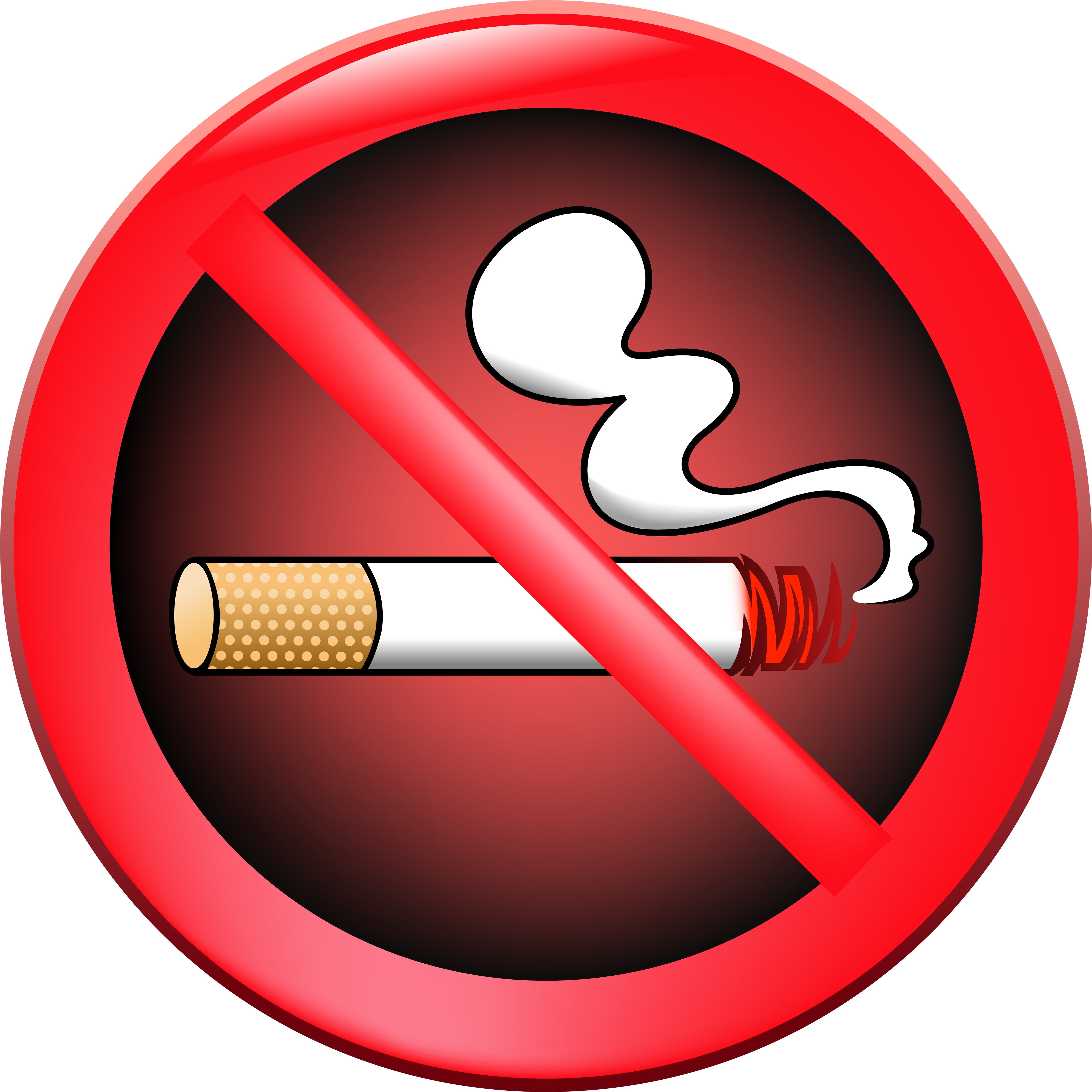 No Smoking Prohibition Sign Png Clipart - Smoking (5000x5000)