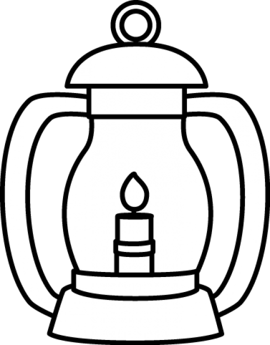 Letters Letter Writing - Lantern Black And White (540x690)