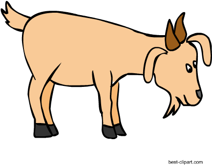 Light Brown Goat Clip Art - Goat (450x450)