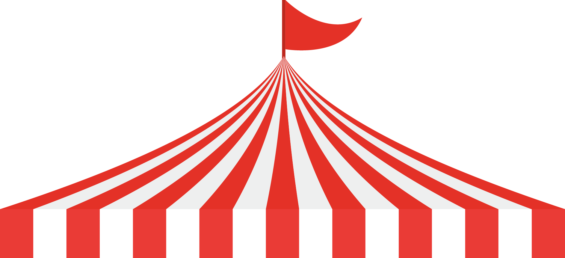 Circus Tent Traveling Carnival Clip Art - Circus Tent Roof (1886x861)