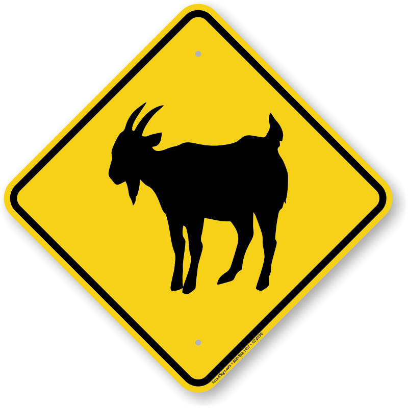 Goat Crossing Sign - Kangaroo Sign (800x800)