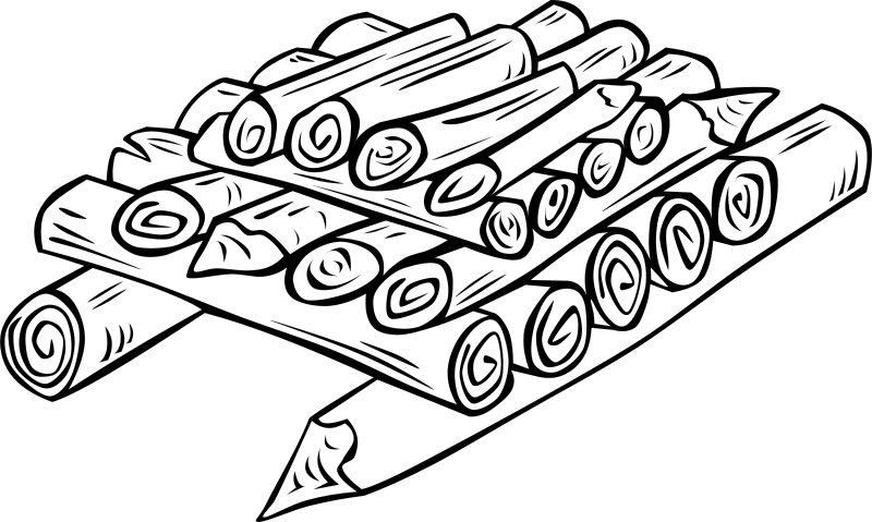 Free Campfires And Cooking Cranes Free Camping - Black And White Piles Of Wood Clipart (800x479)