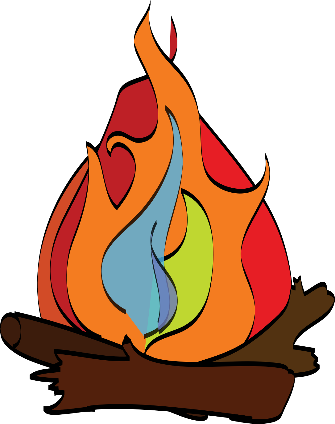 Clipart Camp Fire - Clip Art (1086x1371)