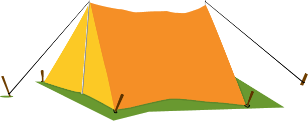 Summer Camp Tent Png (614x243)