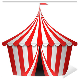 Vector Illustration Of Circus Tent Wall Mural • Pixers® - Circus Tent Vector (400x400)