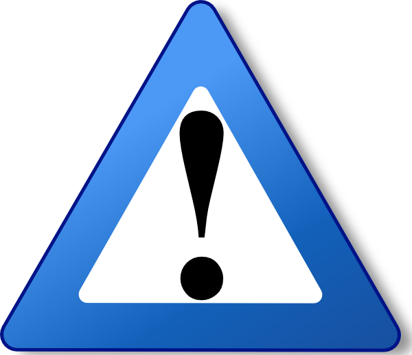 Ambox Warning Blue Clip Art - Warning Sign Blue (600x517)