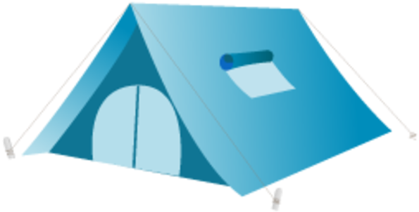 Teal Clipart Tent - Tent Icon (600x600)