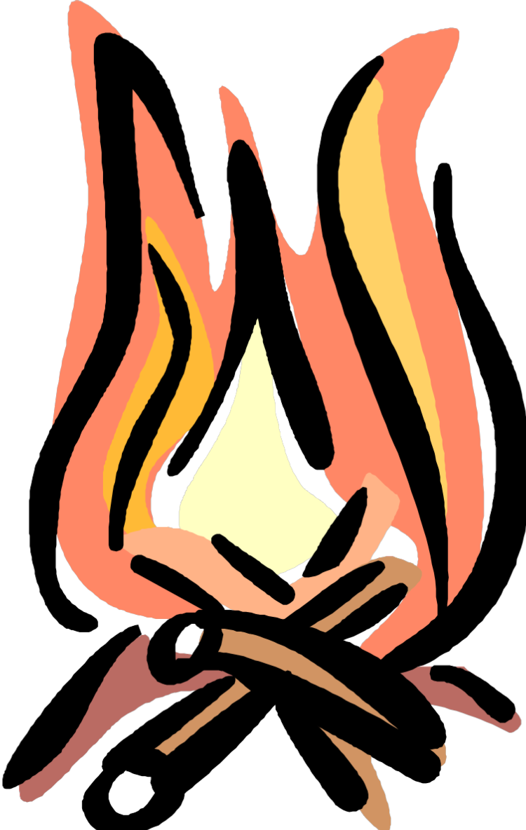 Bonfire Clipart Fireside - Bed And Breakfast Oval Sticker (750x1184)