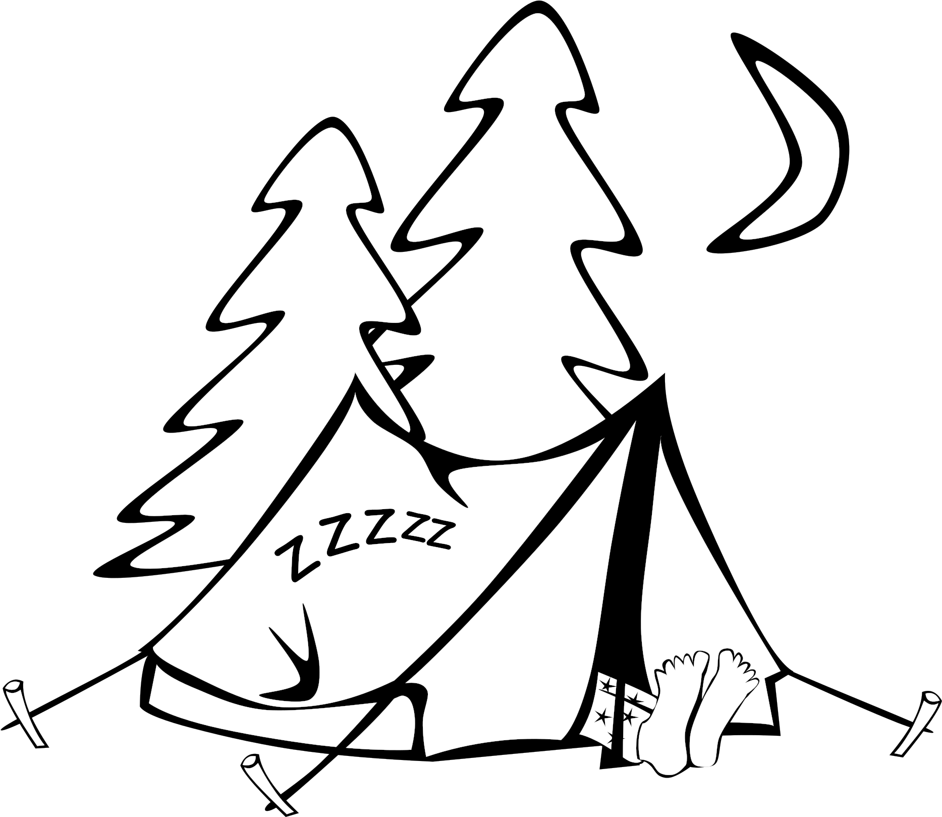 Big Image - Camping Lantern Coloring Page (2400x1736)
