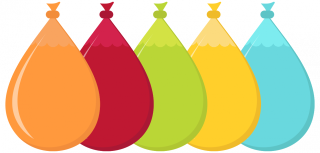 Gallon Jug Water Balloon Catcher - Transparent Water Balloon Clipart (640x307)