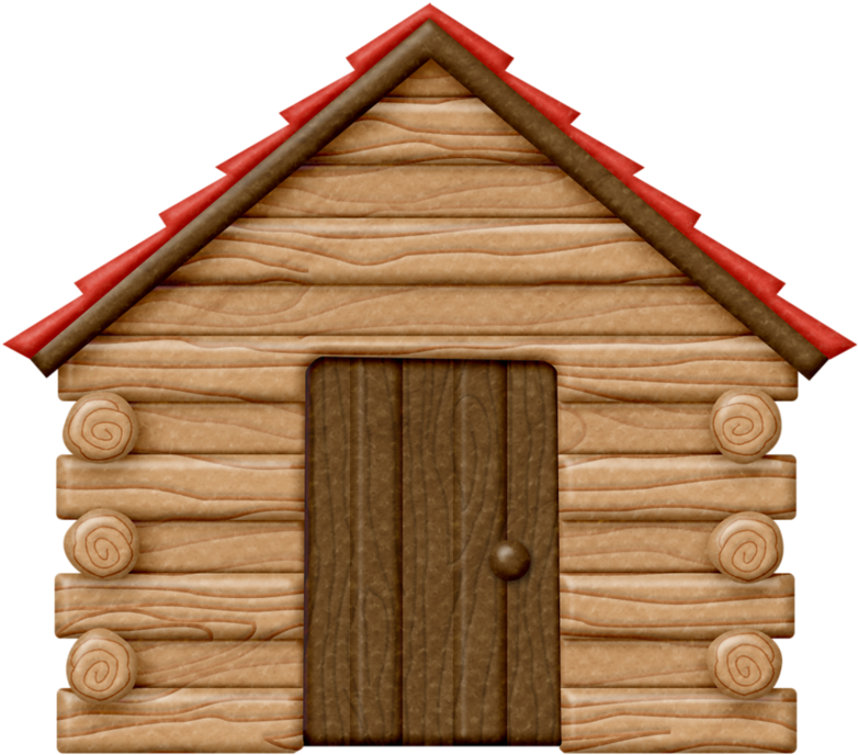 Lliella Happycampers Logcabin Png Log Cabins Clip Art - Clip Art Log Cabin (800x698)