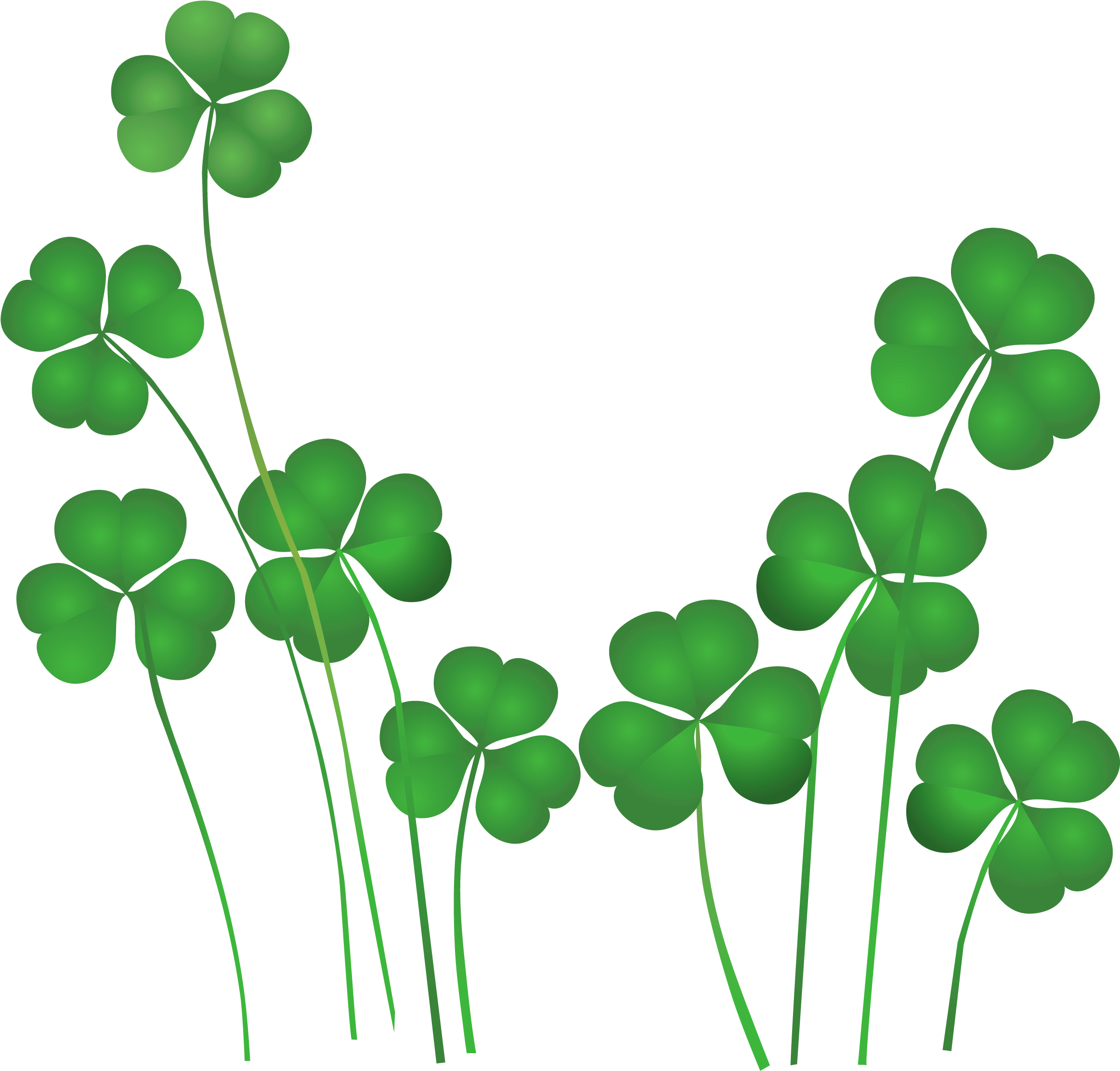 St Patricks Day Shamrocks Decor Png Clipart - St Patrick's Day Party (2500x2338)