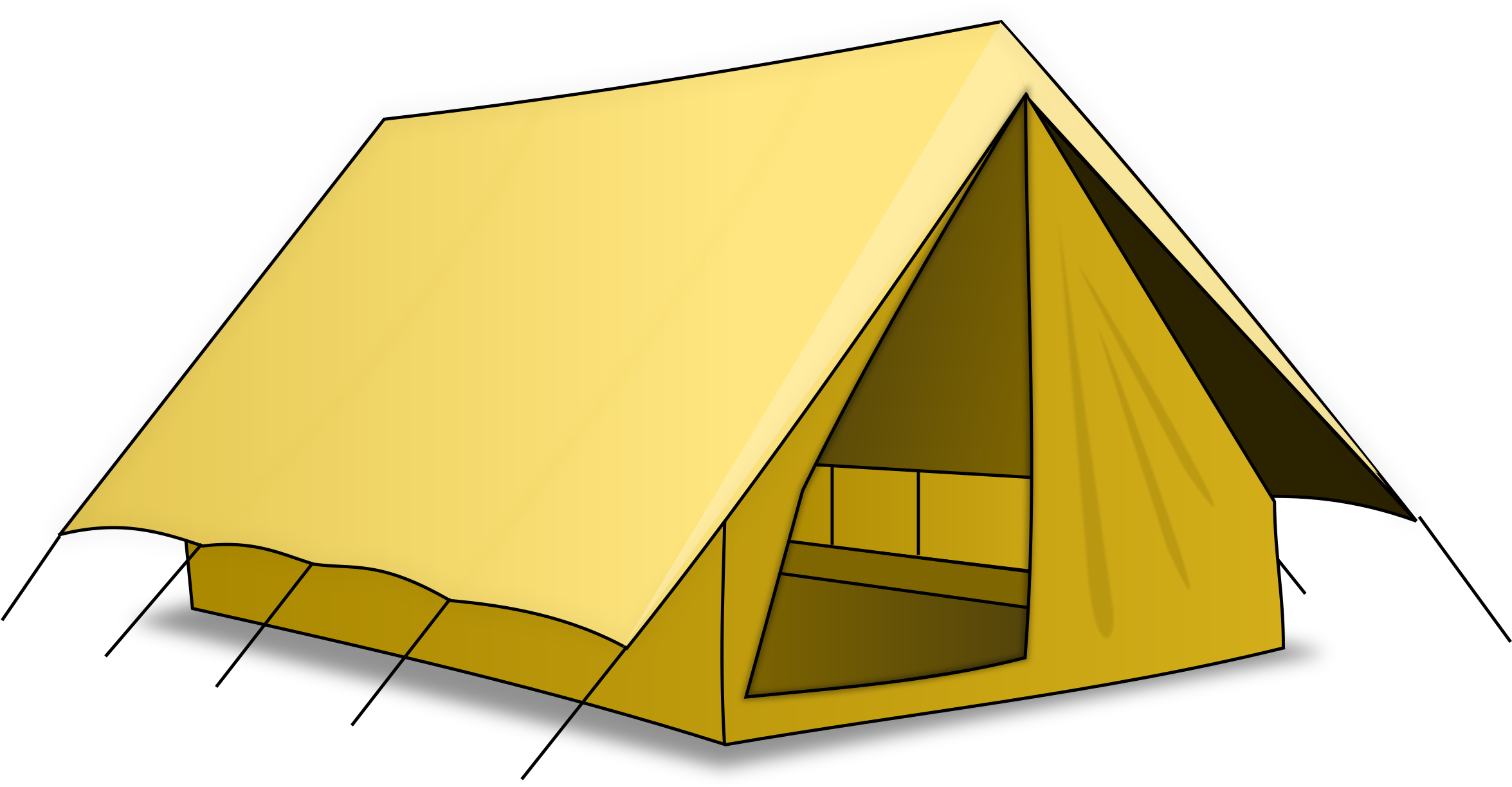 This Free Clip Arts Design Of Tente Vector Home - Camping Tent Shower Curtain (2400x1283)