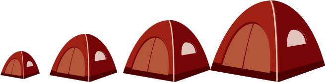 Select Tent Size For Your Family - Size Of A Tent (668x202)