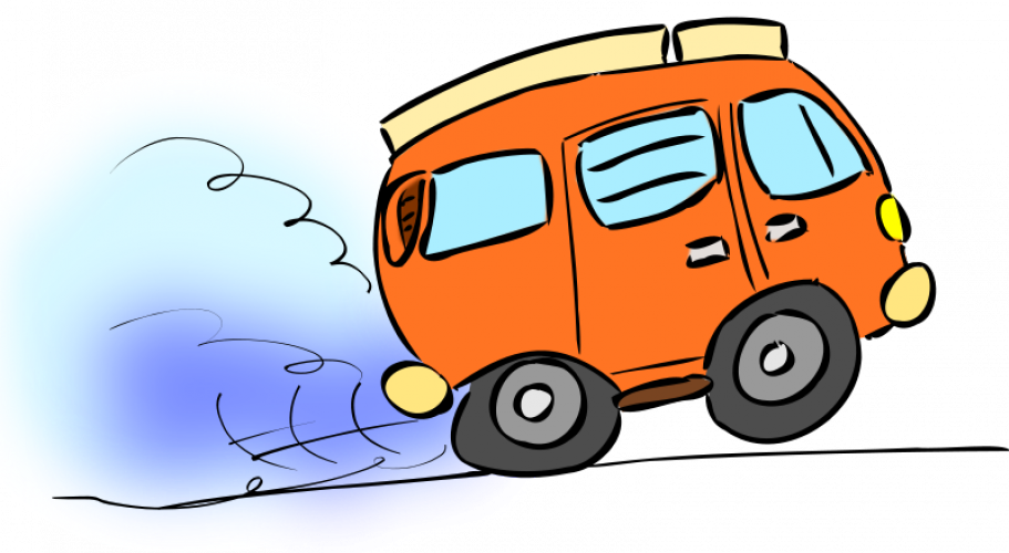 Orange Campervan - Van Animated Gif (911x500)