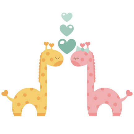 Giraffes In Love Svg Scrapbook Cut File Cute Clipart - Scalable Vector Graphics (432x432)
