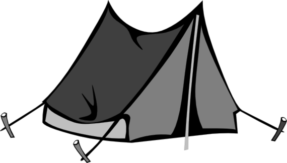 Camping Clip Art - Tent Clipart No Background (570x324)