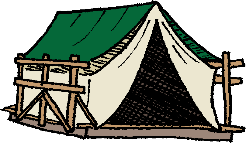 Tent Clipart Science Camp - Platform Tent Clipart (855x507)
