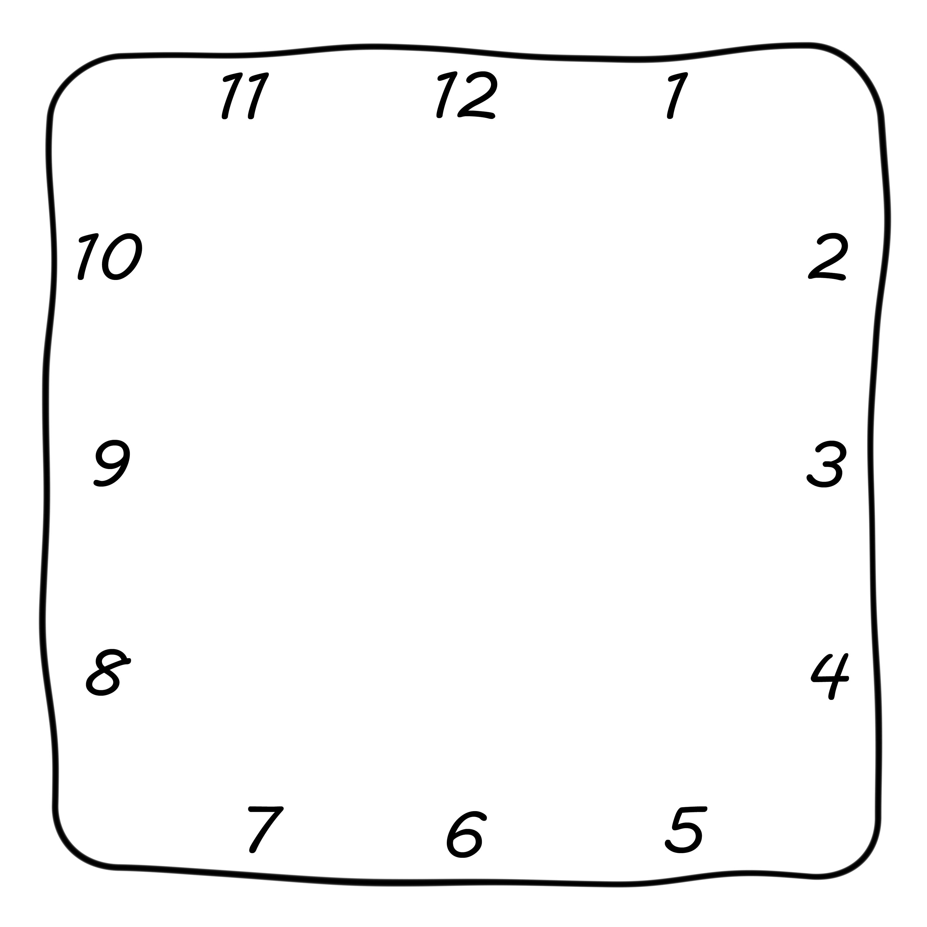 Clock Clipart Borders - Kundgebungsauto-comic-artillustration Quadratische (3000x3000)