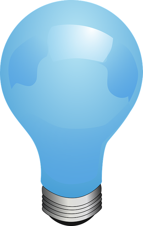 Electricity Clipart Electric Bulb - Blue Light Bulb Vector (808x1280)