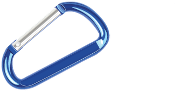 Various Objects Of Camping - Carabiner Clip Art (710x328)