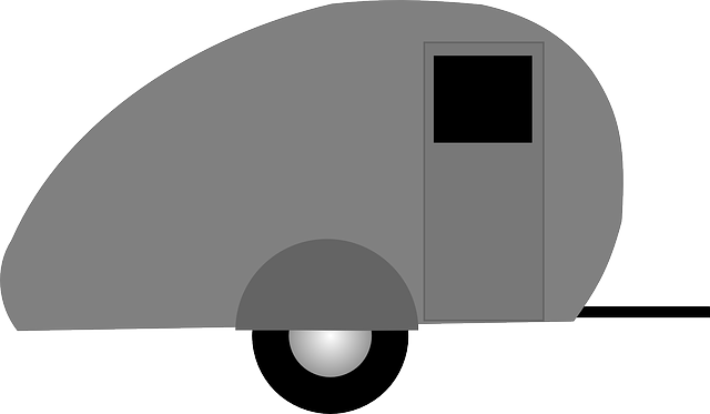 Camping, Trailer, Mobile Home, House Trailer - Teardrop Camper Silhouette (960x560)
