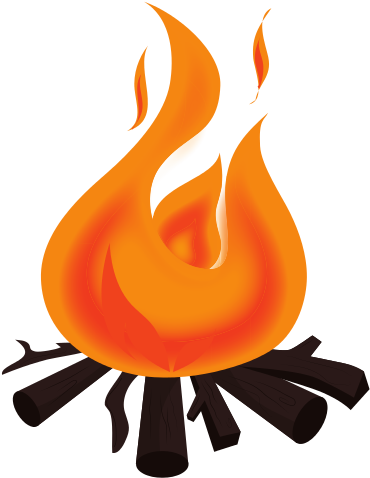 Campfire Icon - Camp Fire Black And White (550x550)