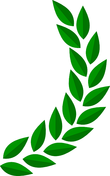Half Wreath Clip Art At Clipart Library - Laurel Wreath Vector (372x597)