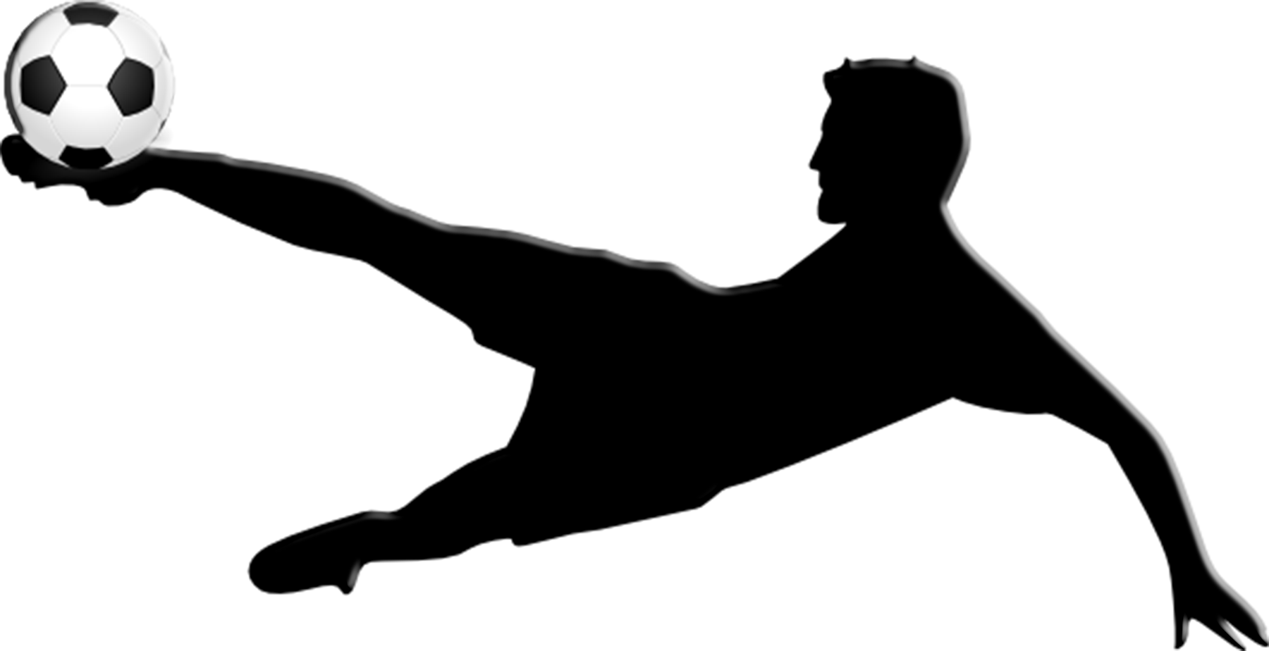 Girl Kicking Soccer Ball Clip Art Free Clipart - Cartoon Soccer Player Kicking Ball (1800x924)