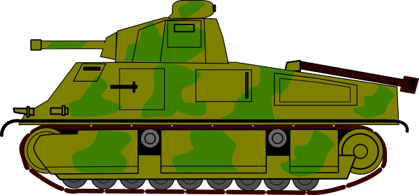 Military Tank Clip Art At Clker - Army Truck Clip Art (600x279)