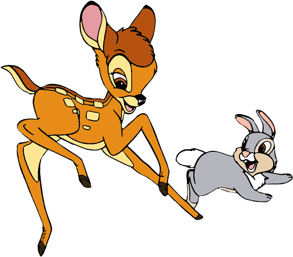 Bambi Clipart Thumper Pencil And In Color Bambi Clipart - Cartoon (600x531)