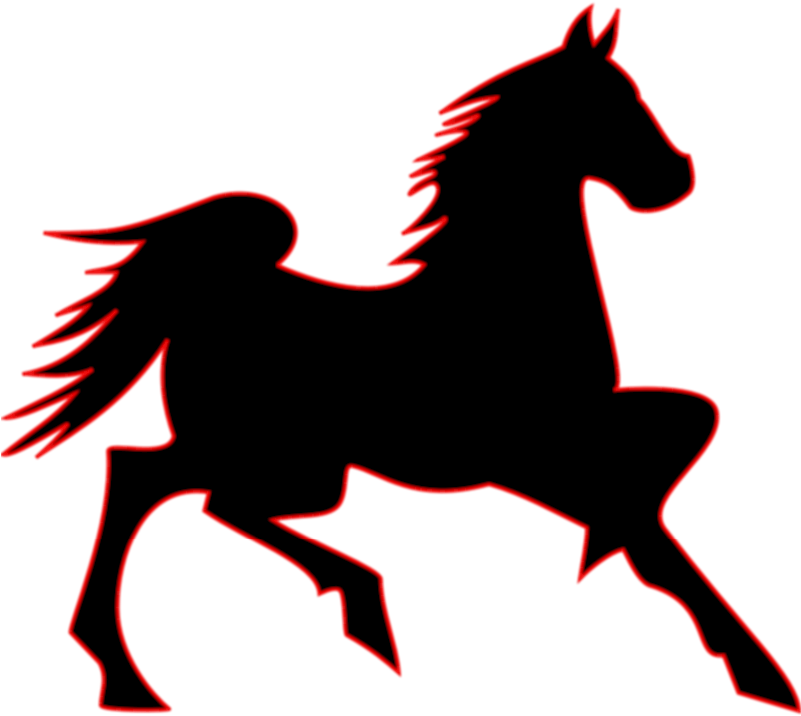 Sabrog Fire Horse - Dark Horse Clip Art (800x800)