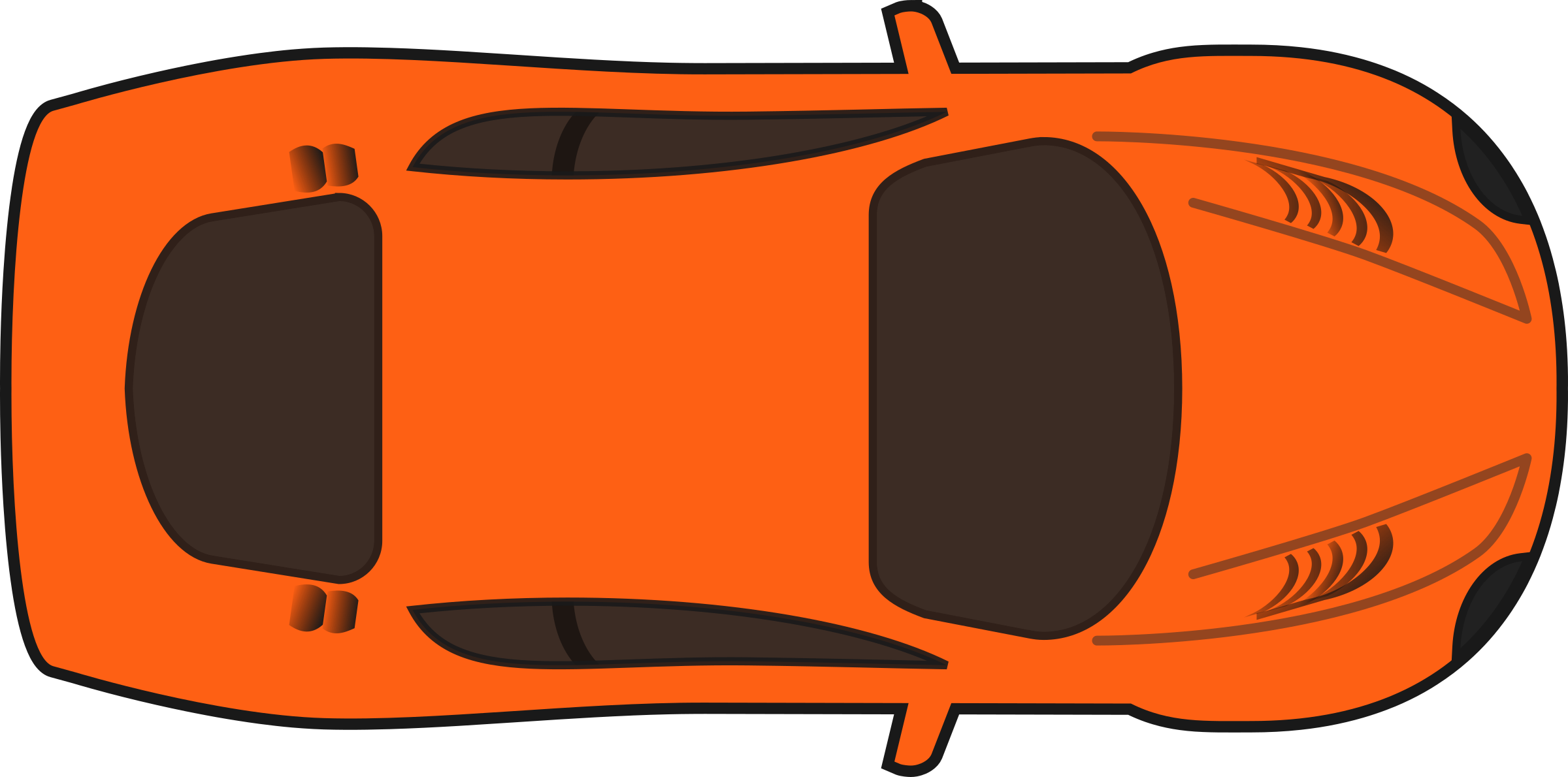 28 Collection Of Car Clipart Top View Transparent - Race Car Cartoon Top View (2400x1190)