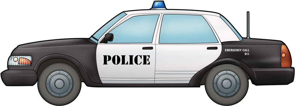Police Car Free To Use Clip Art - Police Car Clipart Png (1000x425)