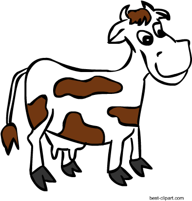 Free Cow Clip Art Image - Kindergarten (450x450)