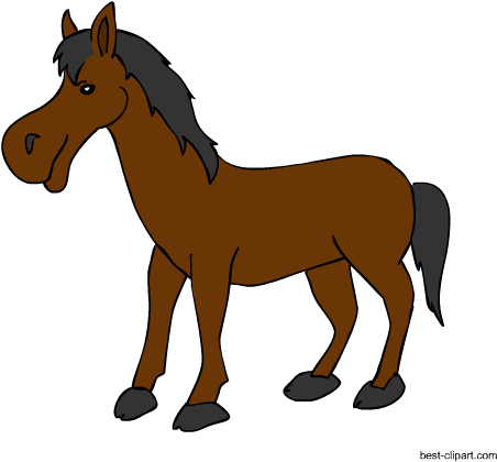 Horse, Free Farm Animal Clip Art Image - Cowboy (550x550)