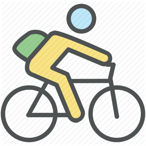 Bike Riding - Riding Bicycle Icon Png (512x512)
