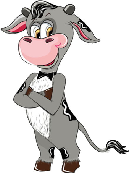 Cartoon Cows Farm Animal Images - Cartoon Animal Funny Png (600x600)