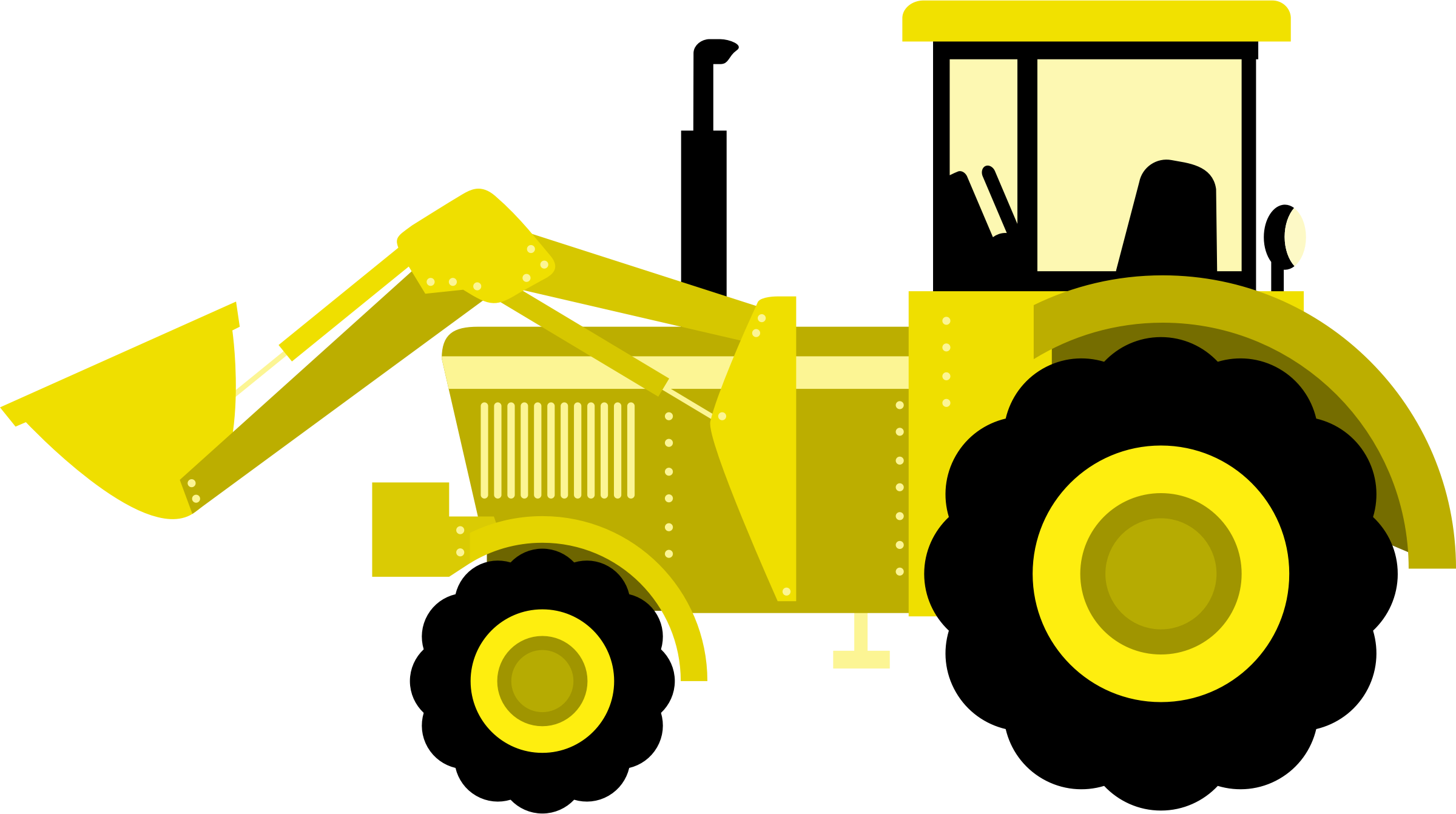 Big Image - Tractor Clipart (2400x1342)