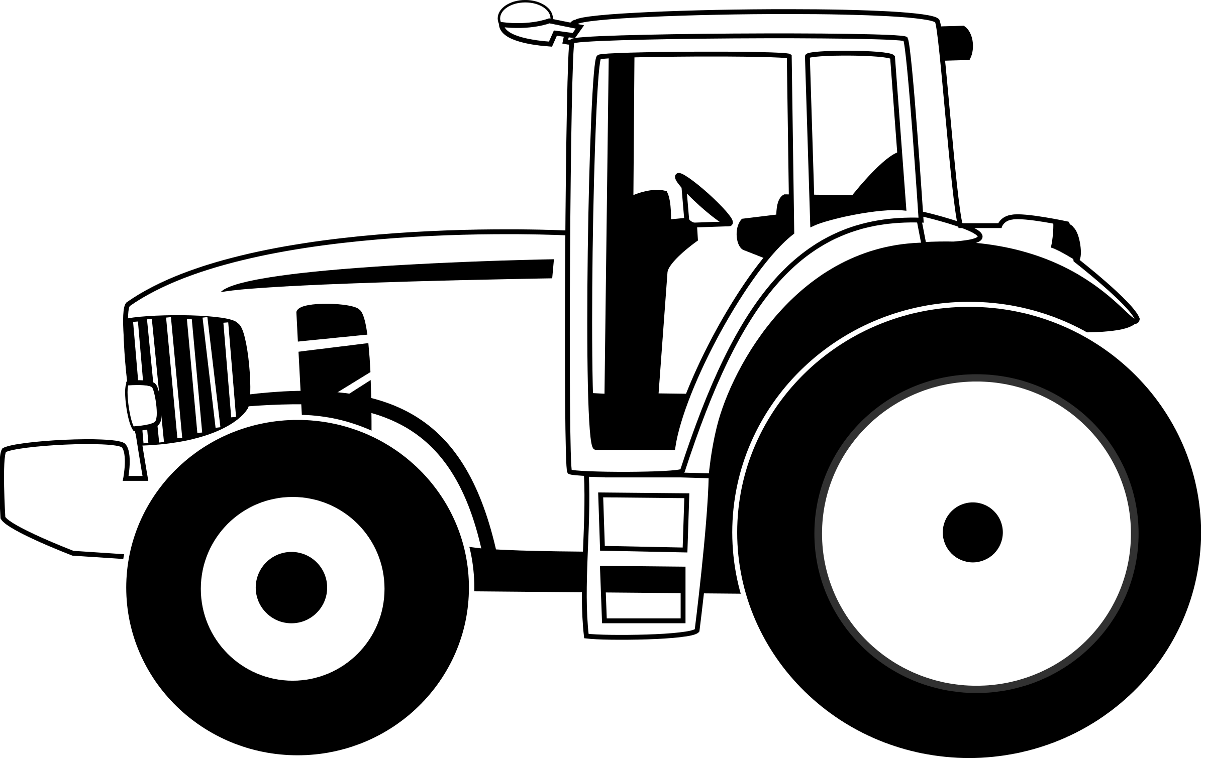 Tractor Outline - Outline Images Of Tractor (2400x1520)