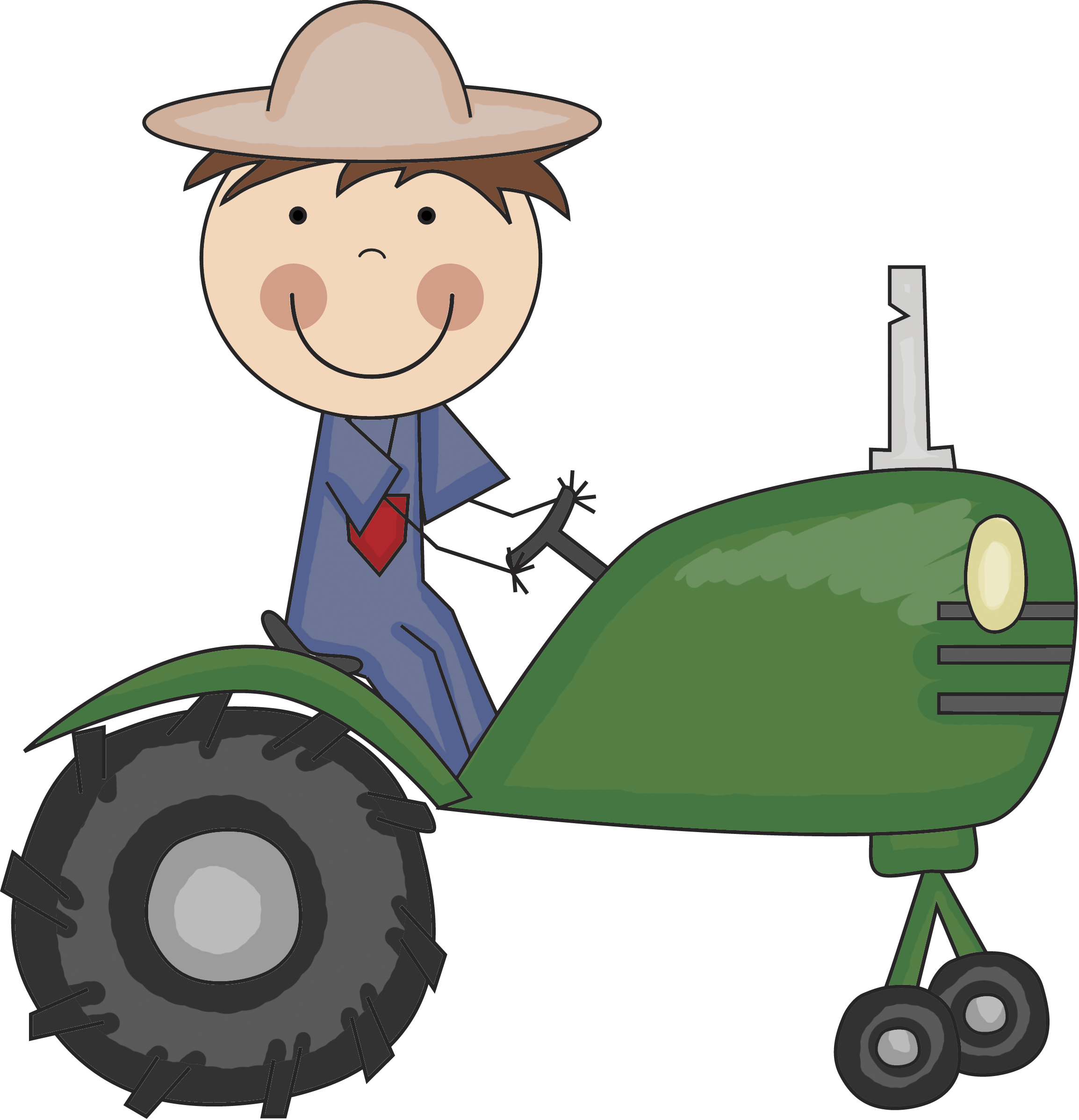 Farmer Tractor - My Favorite Farm Animal (2308x2396)
