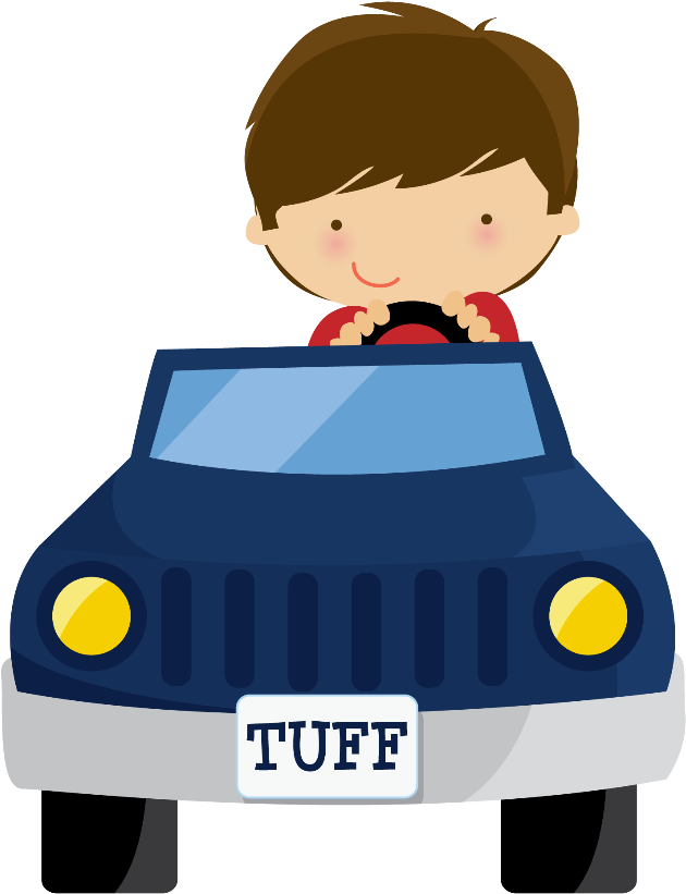 Say Hello - Boy In Car Clipart (707x900)